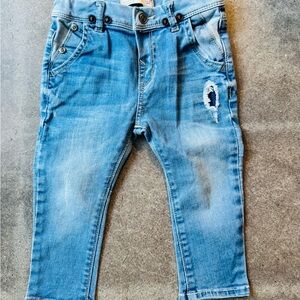 Zara Distressed Light Blue Baby Jeans